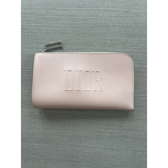 Christian Dior Novelty Makeup Cosmetic Pouch Bag Pink - Picture 1 of 8
